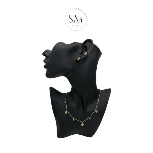 سلسال وحلق لويس فيتون LOUIS VUITTON ( 9 ذهبي )