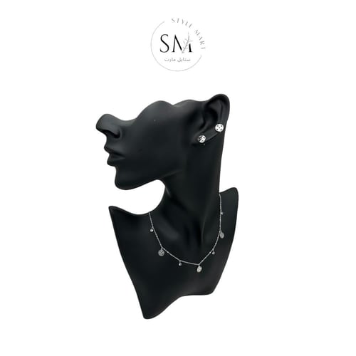 سلسال وحلق لويس فيتون LOUIS VUITTON ( 9 فضي )