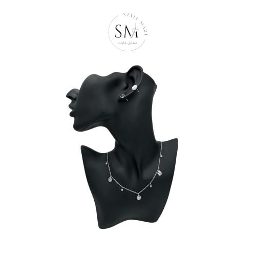 سلسال وحلق لويس فيتون LOUIS VUITTON ( 9 فضي )