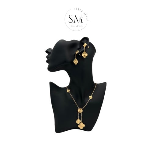 سلسال وحلق فاين كليف الذهبي Van Cleef