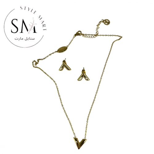 سلسال وحلق لويس فيتون LOUIS VUITTON (UPSIDE DOWN)