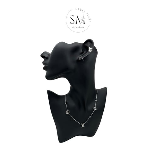 سلسال وحلق لويس فيتون LOUIS VUITTON ( 6 فضي )