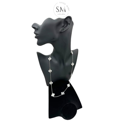 سلسال فاين كليف 10 وردات الفضي Van Cleef