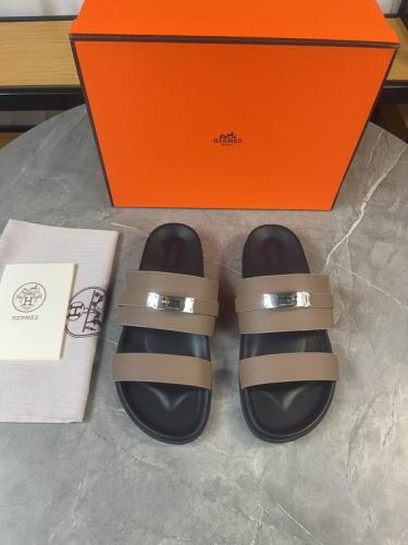 صندل هيرمز جاكسون رجالي بني فاتح