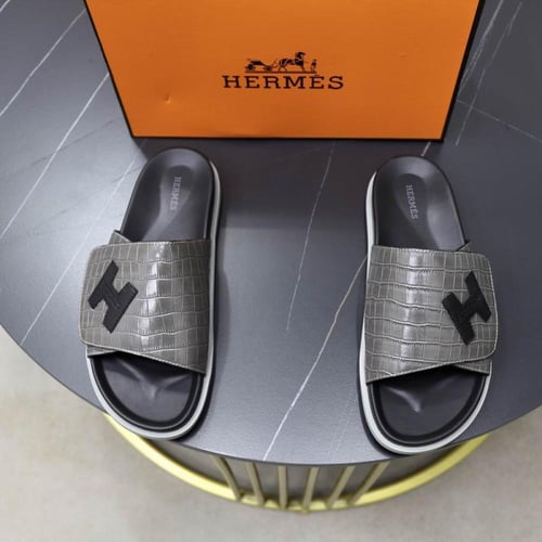 صندل هيرمز رجالي رمادي