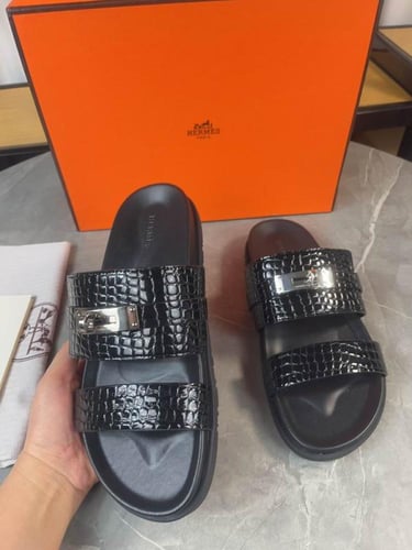 صندل هيرمز جاكسون رجالي اسود