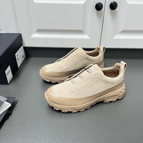 حذاء رجالي زينيا تربيل ستيتش مونتي جلد شامواة بني...