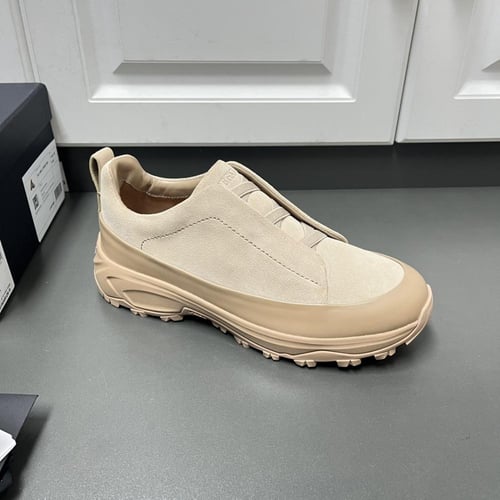 حذاء رجالي زينيا تربيل ستيتش مونتي جلد شامواة بني...