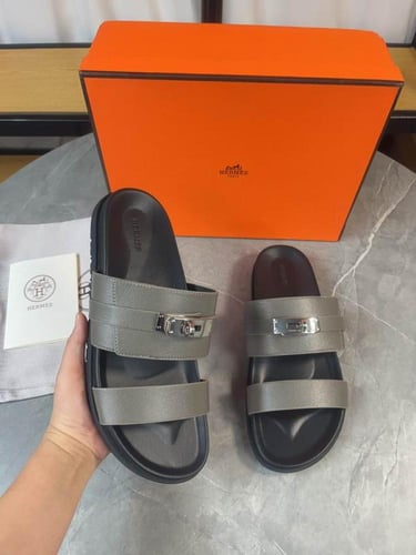 صندل هيرمز جاكسون رجالي رمادي غامق