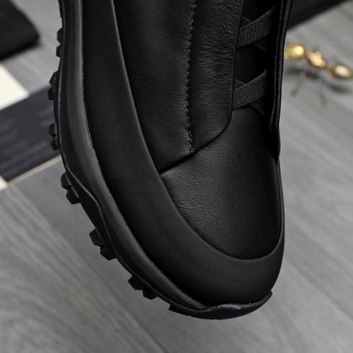 حذاء رجالي زينيا تربيل ستيتش مونتي جلد أسود