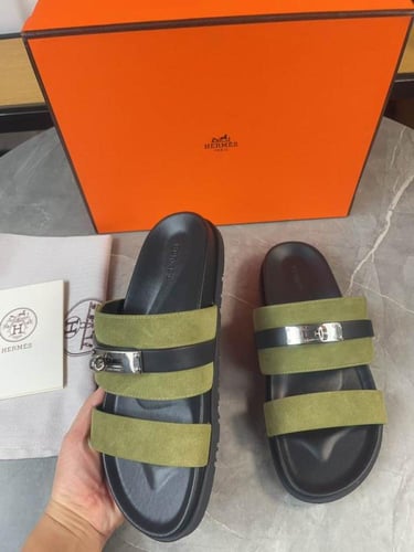 صندل هيرمز جاكسون شامواه رجالي زيتي