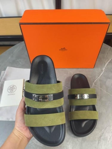 صندل هيرمز جاكسون شامواه رجالي زيتي