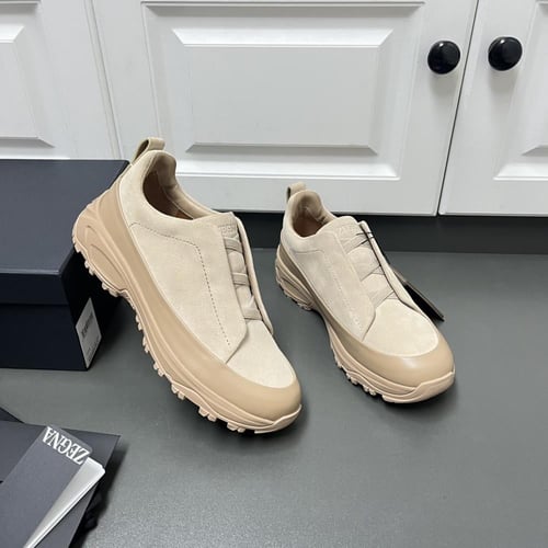 حذاء رجالي زينيا تربيل ستيتش مونتي جلد شامواة بني...