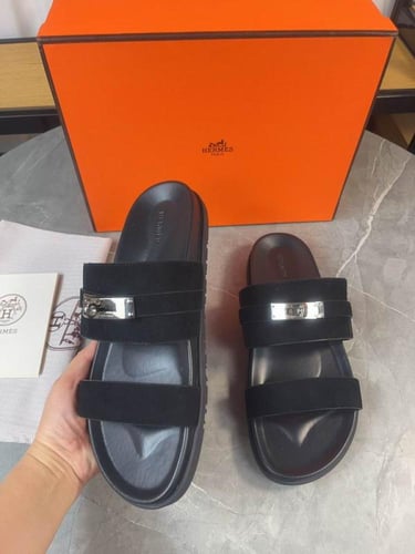 صندل هيرمز جاكسون شامواه رجالي اسود