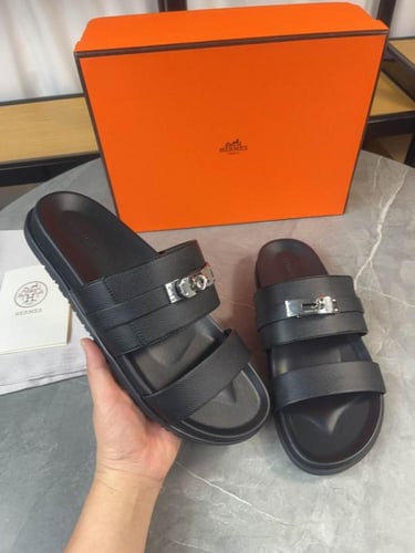 صندل هيرمز جاكسون رجالي اسود