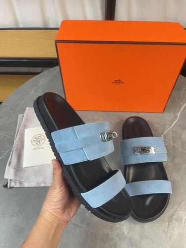 صندل هيرمز جاكسون شامواه رجالي رصاصي