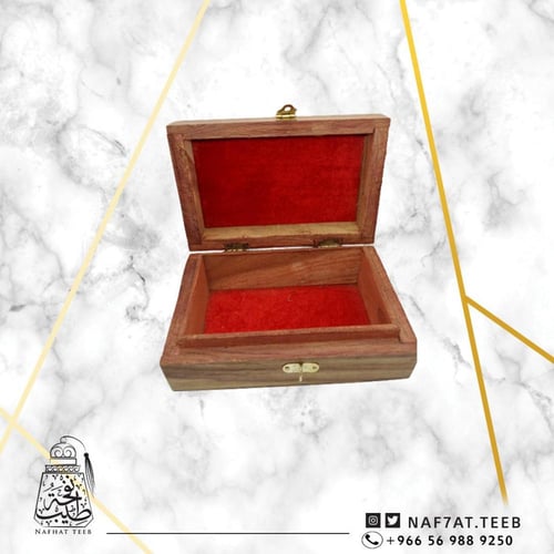 صندوق خشبي هندي مبطن بالمخمل20×12