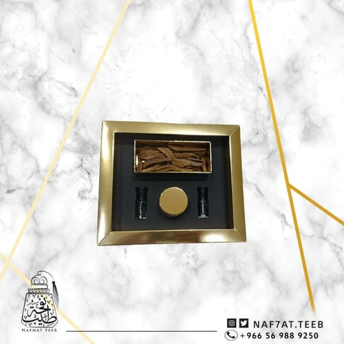 علبة إهداء فاخرة (أوقية مع 2ربع تولة مع علبة 3جرام...