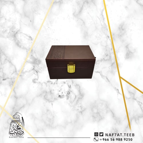 صندوق جلد إيطالي منقوش، اللون البني حجم ثمن كيلو