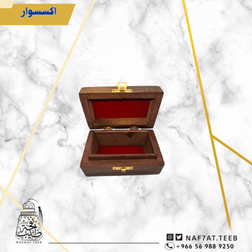 صندوق خشبي هندي مبطن بالمخمل12×7