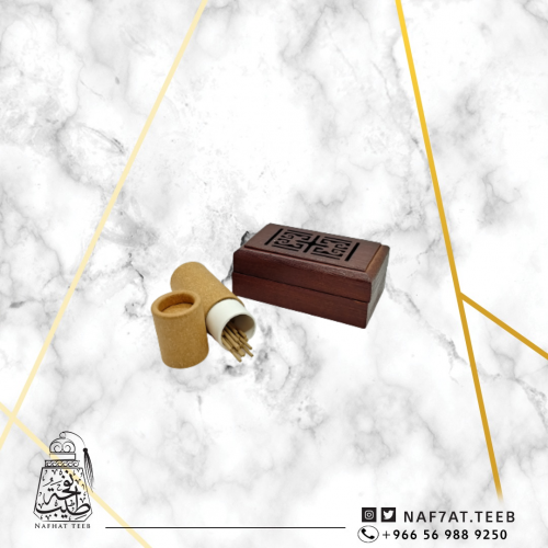 مبخرة ذكية خشبية ميني مع 30 عود كمبودي طبيعي مع حا...