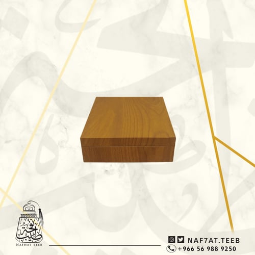 علبة خشبية فاخرة لون بني ( تولة أو أوقيتين)