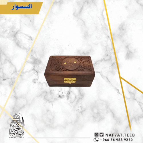 صندوق خشبي هندي مبطن بالمخمل12×7