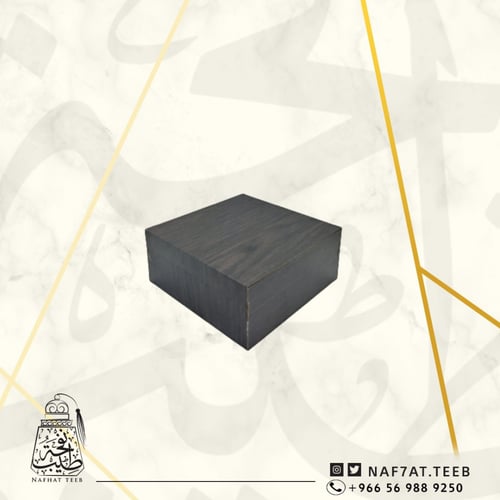 علبة خشبية فاخرة لون بني محروق (ربع تولة أو أوقية)