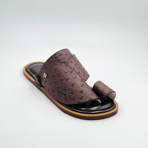 حذاء جلد نعام مطبوع