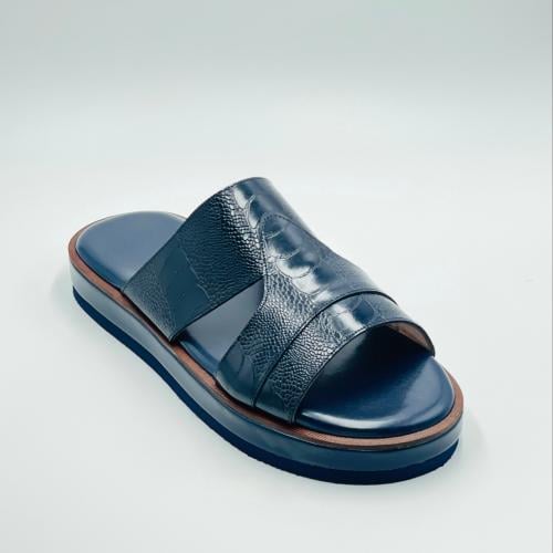 حذاء جلد ساق نعام مطبوع