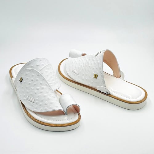 حذاء جلد نعام مطبوع