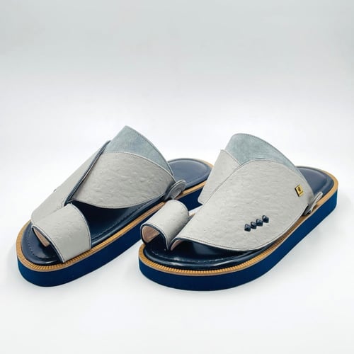 حذاء جلد نعام مطبوع