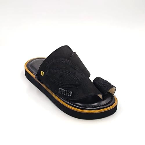 حذاء شامواه مطرز صوف كتان