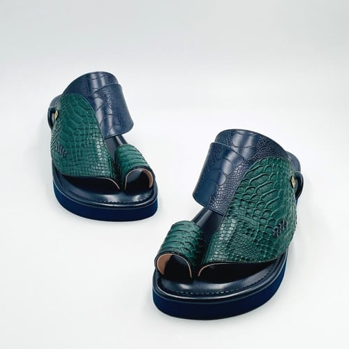 حذاء جلد ثعبان مطبوع مشد جلد ساق نعام