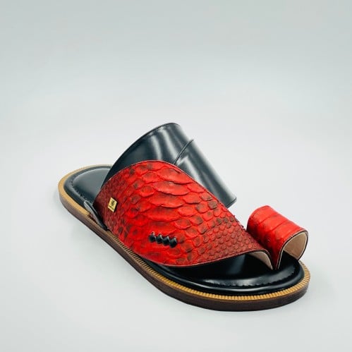 حذاء جلد ثعبان طبيعي