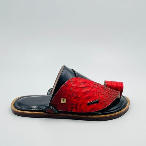 حذاء جلد ثعبان طبيعي