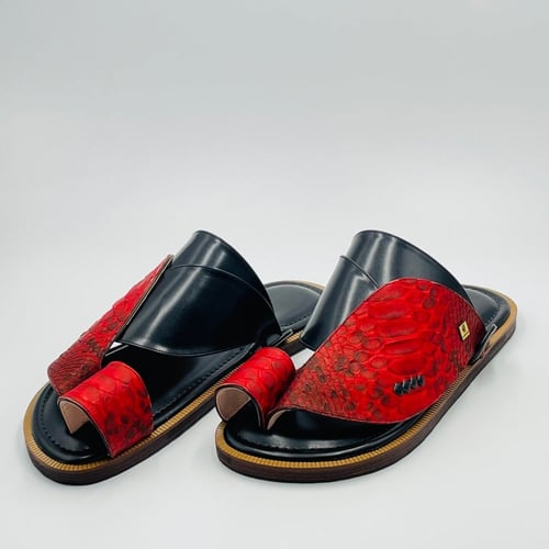 حذاء جلد ثعبان طبيعي