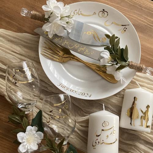 طقم ملكه بتنسيق ورد ابيض