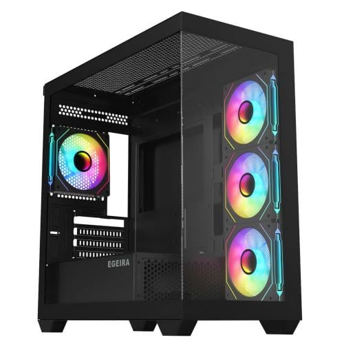 Egeira Case ATOM Black 4 ARGB FANS & ARGB STRIP
