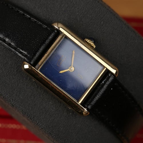 Cartier Tank Lady - Lapis Dial ساعة كارتييه نسائية...