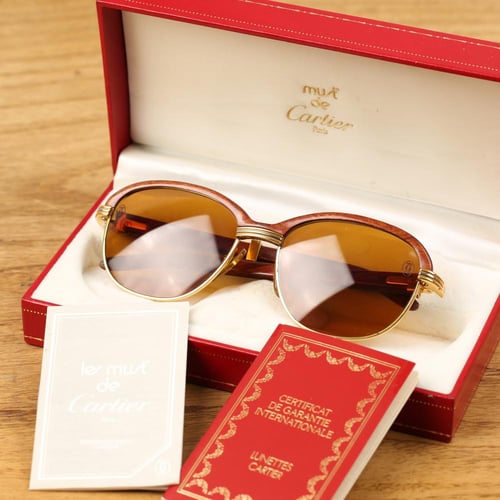 نظارة كارتييه خشب - نادرة جدا - Cartier Malmaison...
