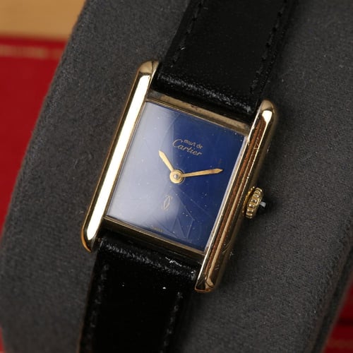 Cartier Tank Lady - Lapis Dial ساعة كارتييه نسائية...