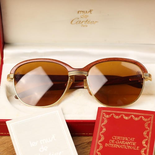 نظارة كارتييه خشب - نادرة جدا - Cartier Malmaison...
