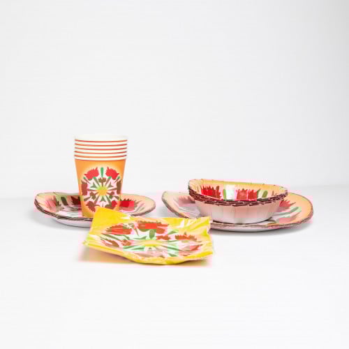 طقم ورقي زهرة