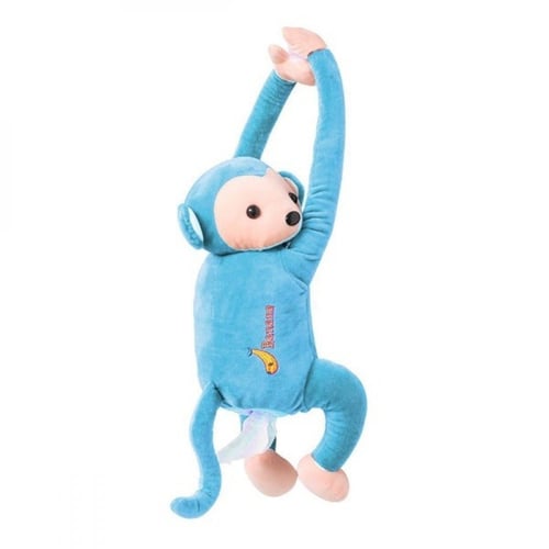 4 قطع من علب مناديل السيارة على شكل دمية قرد ( 4 أ...