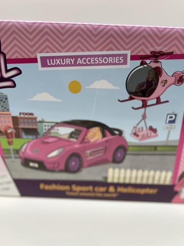 هليوكبتر و سيارة باربي -/+ التغليف