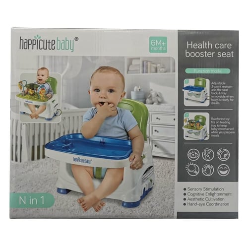 كرسي طعام اخضر مع لعب -/+ تغليف