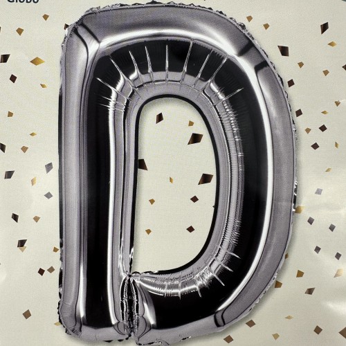 حرف D فضي مع نفخ