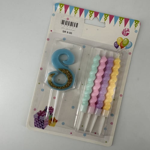 شموع باستيل ارقام 8