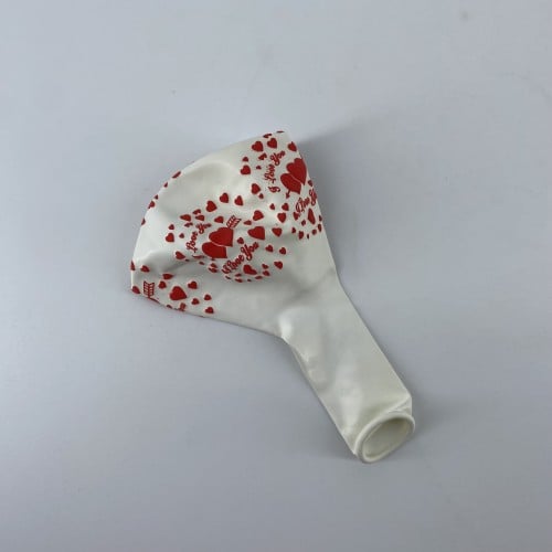 بلون ابيض I love you مع نفخ